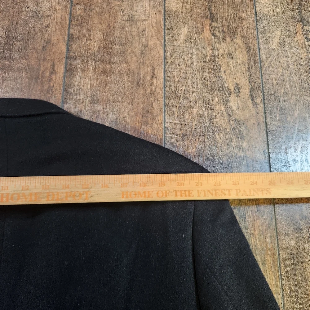 Chaps Sport Coat Mens Size 48R 100% Camel Hair Black Blazer Suit Jacket Business